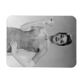 Frau im Kleid Magnet (Horizontal)