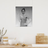 Frau im Kleid Poster (Küche)