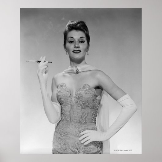 Frau im Kleid Poster (Vorne)
