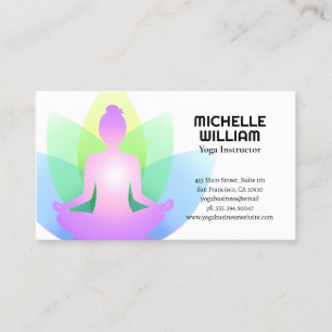 Frau im Lotus Visitenkarte