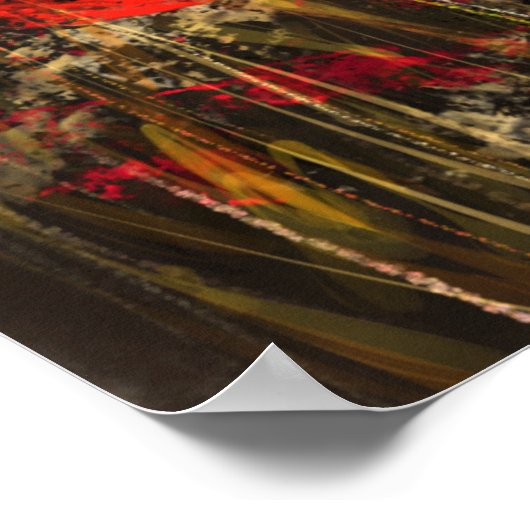 Frau im Mohnfeld - Originale Malerei Poster (Ecke)