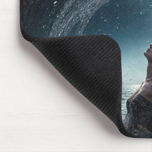 Frau im Mondschein Mousepad (Ecke)