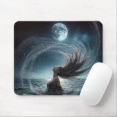 Frau im Mondschein Mousepad (Mit Mouse)