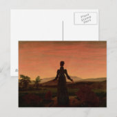 Frau im Morgengrauen Postkarte (Vorne/Hinten)