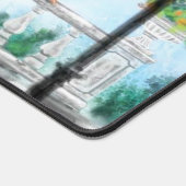 Frau im Pariser Eiffelturm Schreibtischunterlage (Ecke)