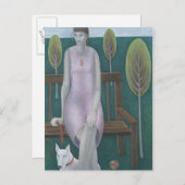 Frau im Park 2006 Postkarte (Vorne/Hinten)