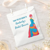 Frau im Personalisierten Brautparty "Bustle Dress" Geschenktütchen (Ausgeschnitten)