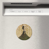 Frau im Pfauenrock Magnet (In Situ (Geschirrspüler))