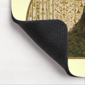 Frau im Pfauenrock Mousepad (Ecke)