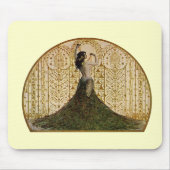 Frau im Pfauenrock Mousepad (Vorne)