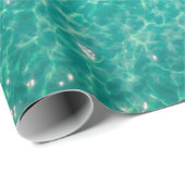 Frau im Pizzafloat Geschenkpapier (Rolleneckpunkt)