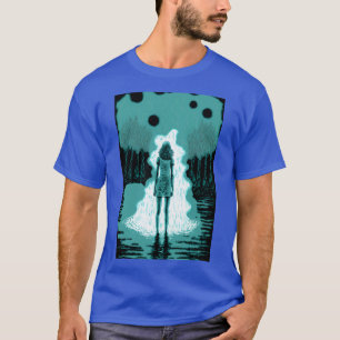 Frau im psychedelischen See-Shirt Träumerisch T-Shirt