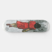 Frau im Rot Skateboard (Horizontal)