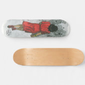 Frau im Rot Skateboard (Horizontal)