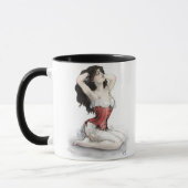 Frau im Roten Korsett Tasse (Links)