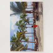 Frau im roten Puzzle (Vertikal)