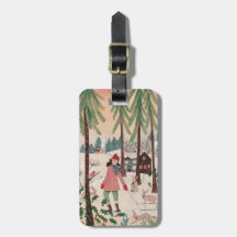 Frau im Schnee Jahr des Kaninchens