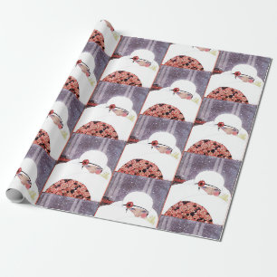 FRAU IM SCHNEE, WINTERSCHÖNHEIT MODE GESCHENKPAPIER