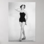 Frau im Schwarzen Korsett Poster (Vorne)