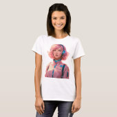 Frau im Science-Fiction-Stil T-Shirt (Vorne ganz)