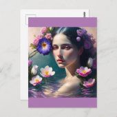 Frau im See Postkarte (Vorne/Hinten)