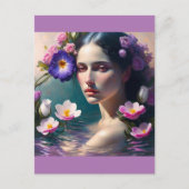 Frau im See Postkarte (Vorderseite)
