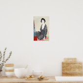 Frau im Sommer Kleidung von Goyō Hashiguchi (1920) Poster (Küche)