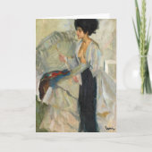 Frau im Studio | Edward Cucuel Karte (Vorderseite)