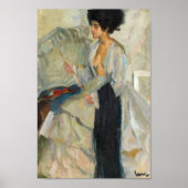 Frau im Studio | Edward Cucuel Poster (Vorne)