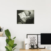 Frau im Stuhl Poster (Heimbüro)