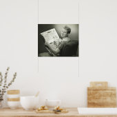 Frau im Stuhl Poster (Küche)