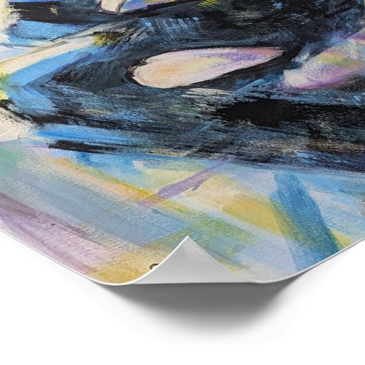 Frau im Stuhllesen Poster (Ecke)