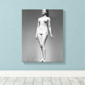 Frau im Swimsuit Leinwanddruck (Insitu (Holzboden))