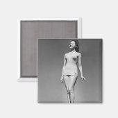 Frau im Swimsuit Magnet (Vorderseite/Rückseite)