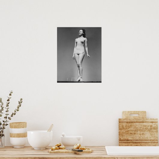 Frau im Swimsuit Poster (Küche)