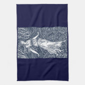 Frau im Wald Geschirrtuch (Vertikal)