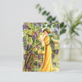 Frau im Weingarten Postkarte (Stehend Vorderseite)