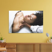 Frau im Wellness-Center Leinwanddruck (Insitu (Wohnzimmer))