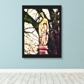 Frau im Winter Leinwanddruck (Insitu (Holzboden))