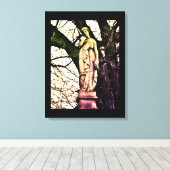 Frau im Winter Leinwanddruck (Insitu (Holzboden))