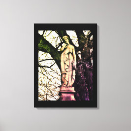 Frau im Winter Leinwanddruck