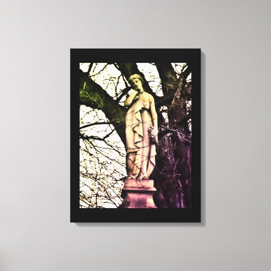 Frau im Winter Leinwanddruck (Vorderseite)