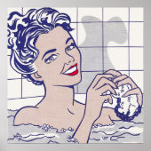 Frau in Bath von Roy Lichtenstein Poster (Vorne)