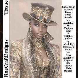 Frau in Beaded Jacket & Hat DM5R Decoupage Seidenpapier