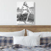 Frau in Bikini Leinwanddruck (Insitu (Schlafzimmer))