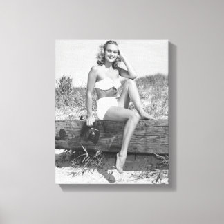 Frau in Bikini Leinwanddruck