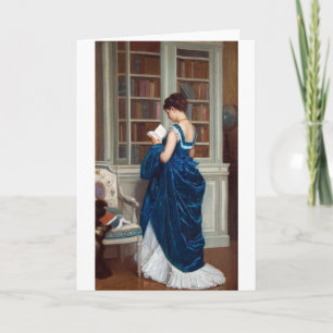 Frau in Blau, Buch lesen Karte