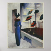 Frau in Blau im Hat Shop 1913 August Macke Poster (Vorne)