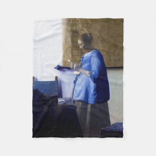 Frau in Blau, Johannes Vermeer Fleecedecke (Vorderseite)