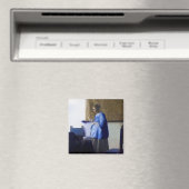 Frau in Blau, Johannes Vermeer Magnet (In Situ (Geschirrspüler))